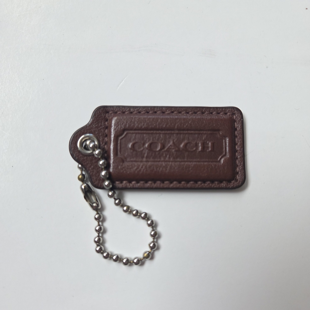 Coach Brown Leather Hang Tag